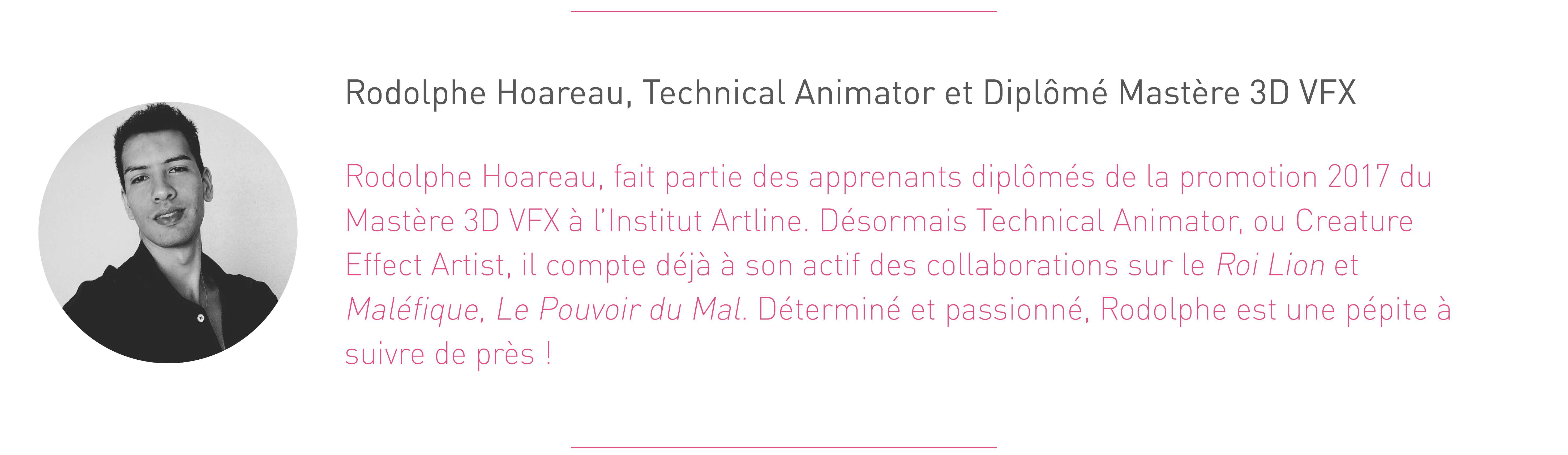 Portrait de Rodolphe Hoareau, diplômé de la promotion 2017 du Mastère 3D VFX
