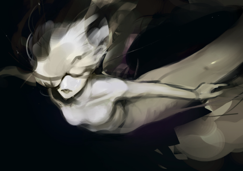 Dessin noir et blanc femme