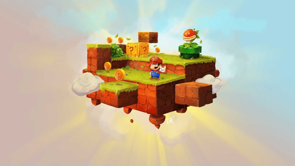 visuel de bloc avec mario