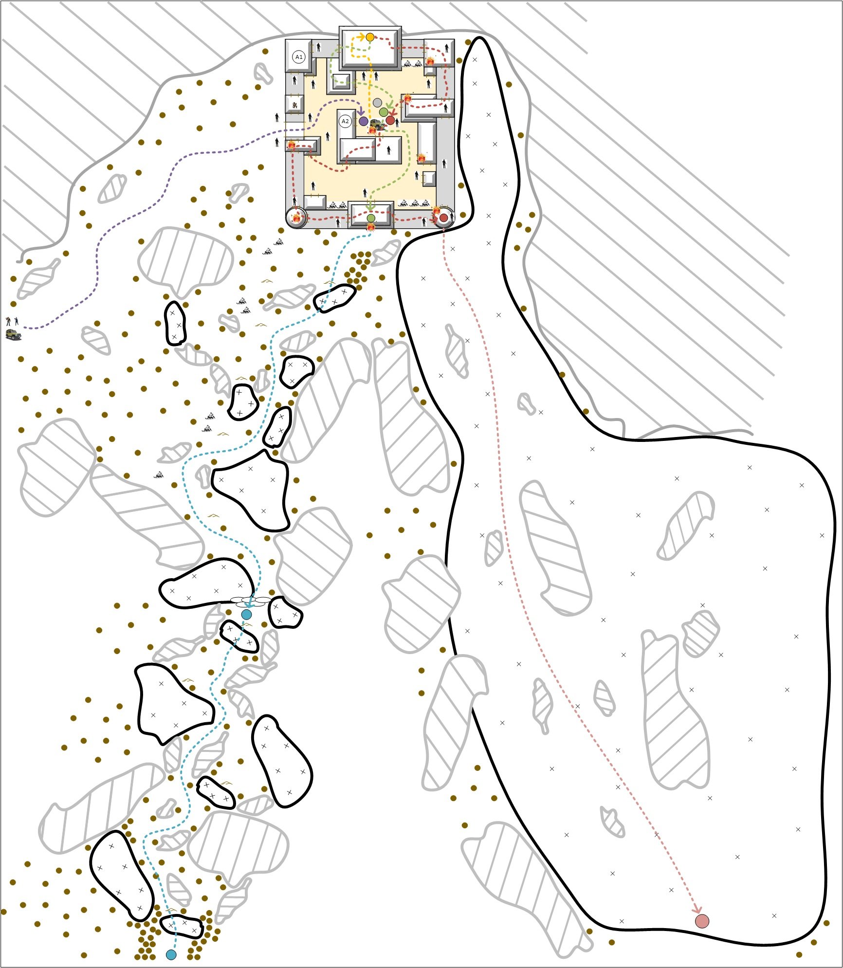 Travail de level design, réalisé par un apprenant qui suit la formation game designer à l'Institut Artline