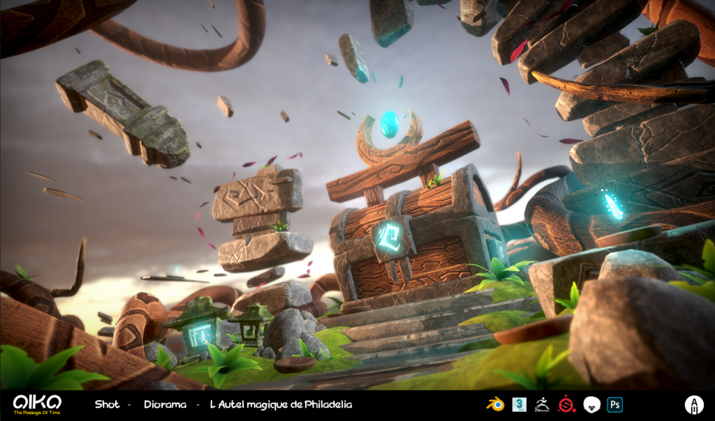 Game design vs game art — Diorama 3D par Gabriel Langeard, apprenant Institut Artline